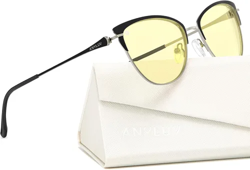 Miniatura 26 de ANYLUV Gafas de luz azul para mujeres y hombres, lentes de bloqueo de luz azul para mujer, anteojos de computadora antifatiga ocular