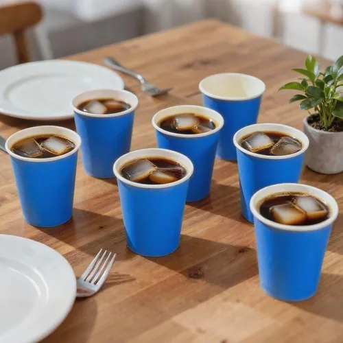 Miniatura 4 de Yes!Fresh Hot Party - Vasos de papel, 8 onzas, 50 unidades, varios colores (azul)