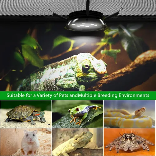 Miniatura 4 de Luz de reptil UVB/UVA ajustable de 6 pulgadas con temporizador y atenuador, para reptiles de selva tropical y desierto, pitón, tortugas, luz