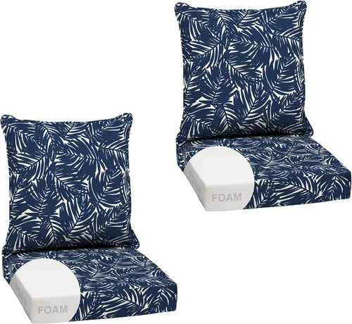 Miniatura 154 de Arden Outdoor Deep Seat Cushion Set, 24 x 24 pulgadas, Cojín para patio resistente al clima, a la lluvia y a la decoloración para silla, sofá y sofá