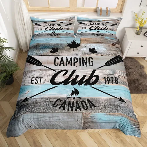 Miniatura 9 de Erosebridal Camper Bedding - Juego de ropa de cama de 2 piezas, estilo rústico de granja, juego de ropa de cama de campamento para adolescentes