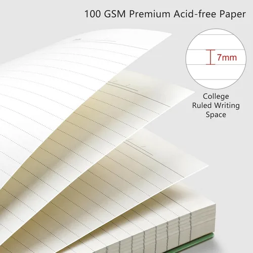 Miniatura 3 de RETTACY Cuaderno espiral rayado de tamaño medio A5, 300 páginas, para la escuela, el trabajo, la escritura, el diario, papel grueso de 100 g/m²