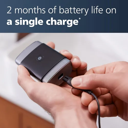 Miniatura 6 de Philips Norelco Afeitadora portátil, afeitadora eléctrica húmeda y seca para llevar, sistema de cuchillas ComfortCut, cabezales flotantes 3D, diseño