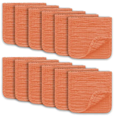 Miniatura 9 de Ease Cubs Paños de Eructar de Muselina Grandes 100% Algodón Toallitas de Mano para Niños y Niñas, Artículos Esenciales para Bebés Extra Absorbentes