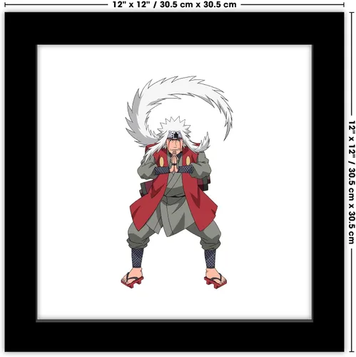 Miniatura 7 de Gallery Pops Naruto Shippuden - Arte de pared Jiraiya, versión enmarcada negra, 12 x 12 pulgadas