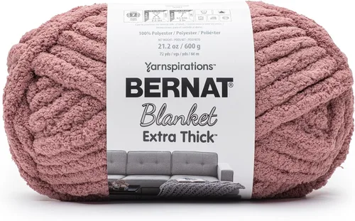 Miniatura 33 de Bernat - Hilo para manta extra grueso color niebla azul - 1 paquete de 21.12 oz/598.74 g - 100% poliéster - #7 Jumbo - 72 yardas - Hilo grueso