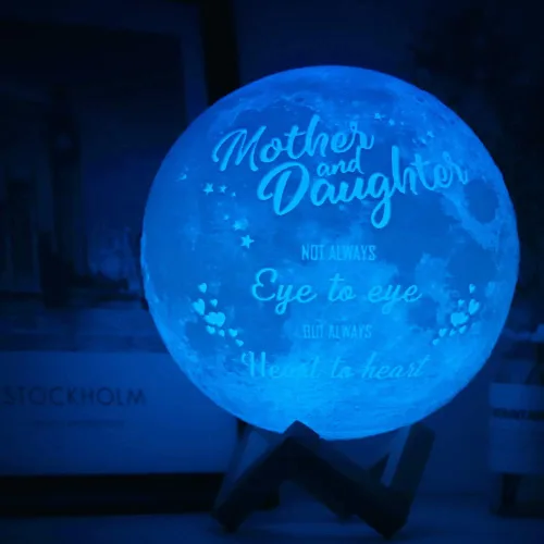 Miniatura 3 de Lámpara de luna personalizada, impresión 3D, lámpara de luna con foto personalizada, imagen personalizada, regalo de luz de luna grabada
