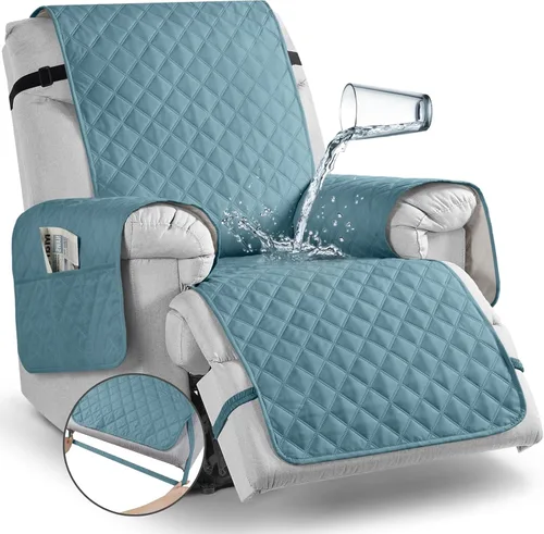 Miniatura 21 de TAOCOCO - Funda antideslizante para silla reclinable, funda para sofá, funda para silla reclinable pequeña con correas elásticas, protector