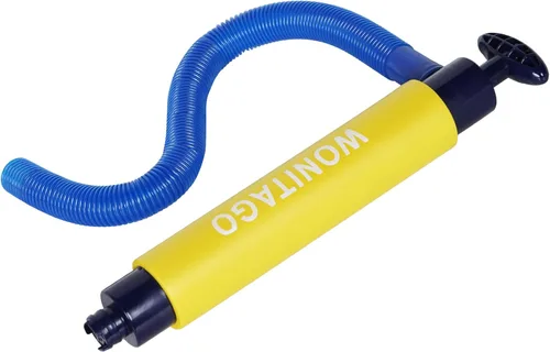 Miniatura 11 de Bomba de sentina manual para kayak, canoa y barco, bomba de agua manual de sifón portátil de 17 pulgadas para kayaks con manguera reversible, naranja