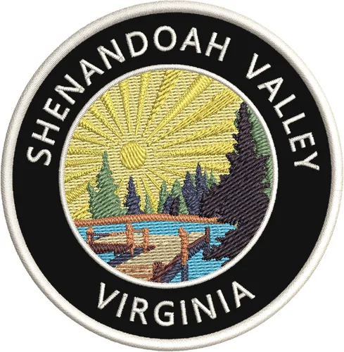 Miniatura 4 de Lake Dock – Shenandoah Valley – Virginia 3.5 pulgadas bordado DIY hierro o coser parches decorativos vacaciones aventura tema novedad apliques Rojo