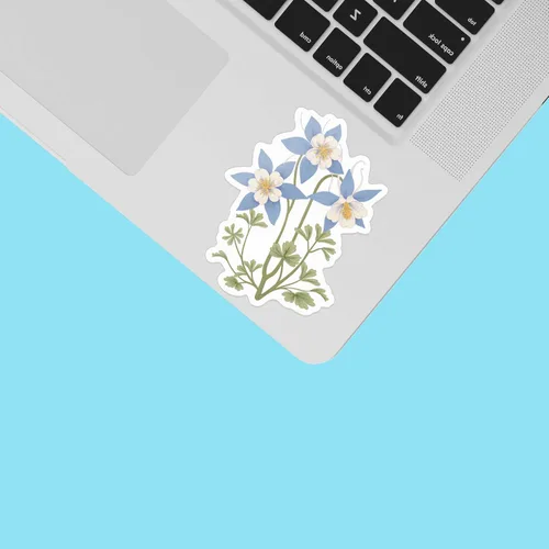 Miniatura 3 de Colorado Blue Columbine - Pegatina de flores para botella de agua Hydroflask para madres de plantas o amantes de la naturaleza