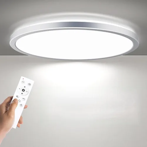 Miniatura 15 de BLNAN Lámpara de techo LED regulable con control remoto, 12 pulgadas, 3000 K-6500 K, color de luz ajustable, moderna lámpara de techo ultrafina