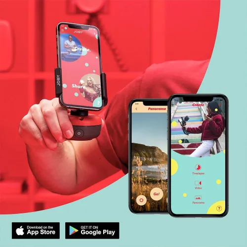 Miniatura 5 de JOBY Cabezal electrónico giratorio Bluetooth, control de movimiento, base motorizada para teléfono móvil, panorámica de video, montaje en trípode