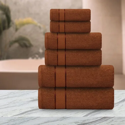 Miniatura 3 de Juego de toallas de baño - 100% algodón - 2 toallas de baño, 2 toallas de mano y 2 paños - Grandes, secado rápido, absorbentes, suaves, lujosas