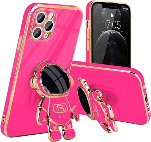 Miniatura 9 de Pepmune Funda compatible con iPhone 12 Bonita Diseño de Soporte de Astronauta en 3D Protección de Cámara A Prueba de Golpes Cubierta Trasera Suave
