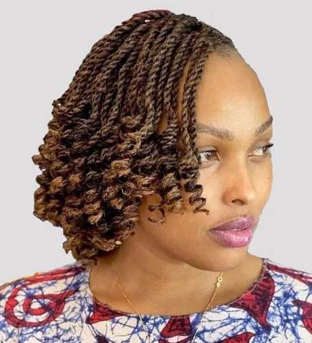 Miniatura 9 de Cabello de ganchillo para niños de 8 pulgadas, cabello de ganchillo para mujeres negras, paquete de 6 paquetes de trenzas senegalesas, extremos