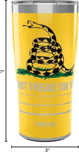 Miniatura 9 de Tervis Traveler Gadsden - Vaso aislado de triple pared con la bandera Don't Tread On Me (Don't Tread On Me), vaso de viaje mantiene las bebidas