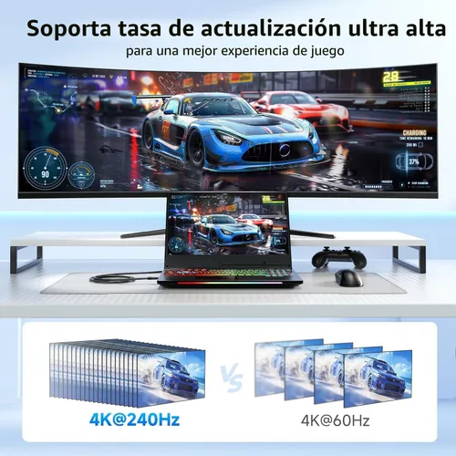 Miniatura 4 de Cable Matters - cable 60 Hz USB-C para DisplayPort 4K (compatible con puerto Thunderbolt 3), Negro), 201036-BLK-1.8m