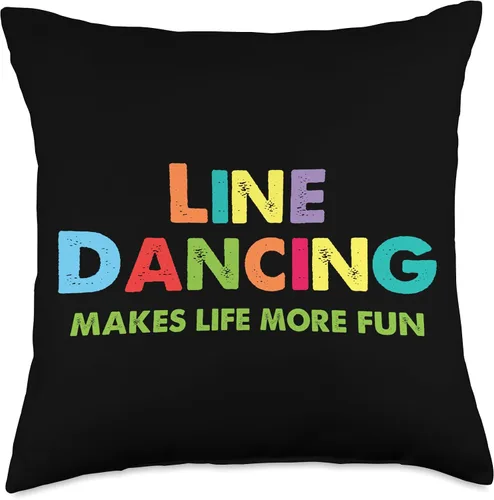 Miniatura 5 de Choreographed Country Music Dance Line Dancer Line Makes Life More Fun - Almohada de regalo colorida para danza occidental, 16.0 x 16.0 in