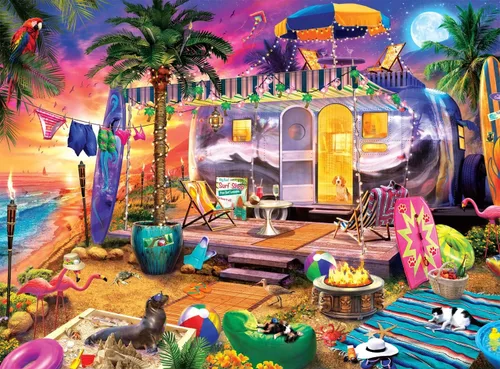 Miniatura 2 de Buffalo Games - Jeff Haynie - Vacaciones en la playa - Rompecabezas de 1000 piezas para adultos - Rompecabezas desafiante perfecto para noches
