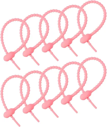 Miniatura 16 de MECCANIXITY Paquete de 30 bridas de silicona reutilizables de 6 pulgadas para el hogar, oficina, cocina, organizador de bolsas de alimentos, gestión