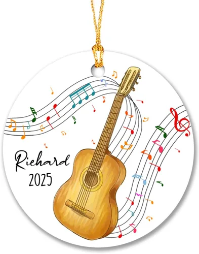 Miniatura 19 de Adorno de acordeón personalizado de Navidad con nombre, adorno de acordeón personalizado para árbol de Navidad 2026, adorno de acordeón