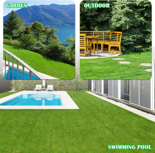 Miniatura 8 de ZGR HOME&GARDEN césped artificial de primera calidad, césped realista, césped sintético, césped grueso para mascotas, para interiores y exteriores