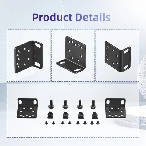 Miniatura 6 de Kit de oído para rack TP-Link de 19 pulgadas para interruptores de montaje en rack 1U Extensor de ancho de 17.3 a 19 pulgadas