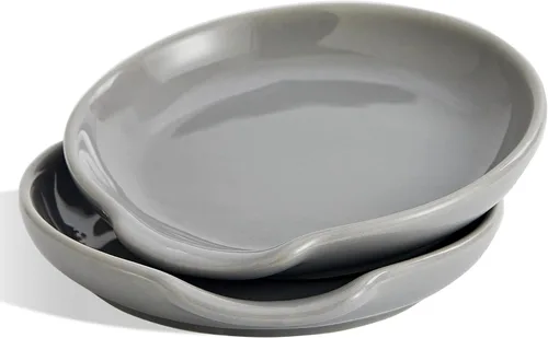 Miniatura 10 de Soporte de cuchara de cerámica para la parte superior de la estufa, soporte grande para utensilios de cocina para encimera de cocina, espátula