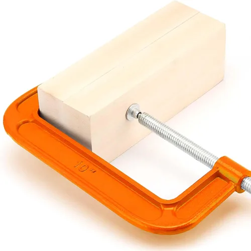 Miniatura 7 de 2 paquetes de abrazadera en C de 10 pulgadas, abrazadera en C de hierro maleable, abrazadera en C de alta resistencia para carpintería, metalurgia