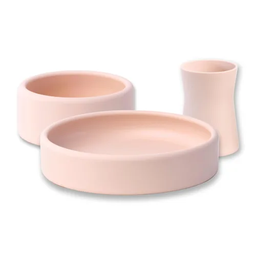 Miniatura 10 de APLAINR Juego de platos de silicona, tazón y taza para bebés y niños pequeños, con peso, juego de alimentación para bebés, suministros de destete