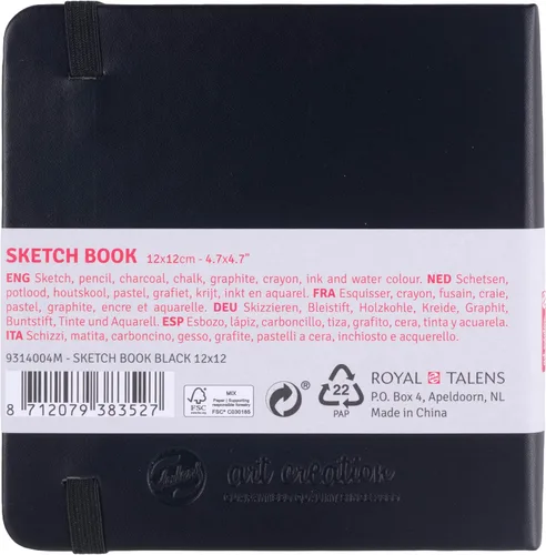 Miniatura 5 de Talens Art Creation Cuaderno de bocetos Negro 12X12 cm, 4.94 oz