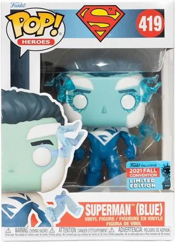 Miniatura 3 de Funko Superman Blue Pop! Figura de vinilo - Convención 2021 exclusiva