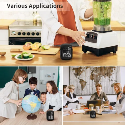 Miniatura 6 de Temporizador Digital de Cocina, Temporizador de Cuenta Regresiva y Progresiva con Pantalla LED Grande, Ajuste de Volumen, Temporizador para Cocinar
