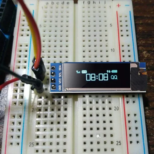 Miniatura 6 de DORHEA 10 unids 0.91 '' 12832 IIC I2C OLED módulo de pantalla 0.91 pulgadas I2C 128x32 SSD1306 módulo de pantalla LCD azul I2C OLED controlador DC