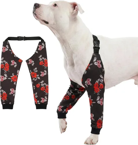 Miniatura 14 de LovinPet Protector de Codo para Perro Manga de Codo Anti-Lamido, Ajustable, Cómodo y Duradero Protector de Pata Delantera para Perros Medianos a