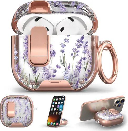 Miniatura 11 de Maxjoy Funda para AirPods 4, funda transparente para AirPod de 4ª generación, funda protectora suave y linda flor para AirPod 4 para mujeres