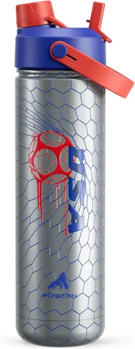 Miniatura 21 de POWCAN - Botella de agua térmica 2 en 1, sorbete y tapa con boquilla, antifugas, acero inoxidable sin BPA, apta portavasos automóvil, bebida fría 24