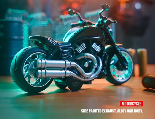 Miniatura 7 de Juguete de motocicleta para tirar hacia atrás, regalo de moto con iluminación musical, juguetes de motocicleta Wolverine para niños de 3 a 12 años