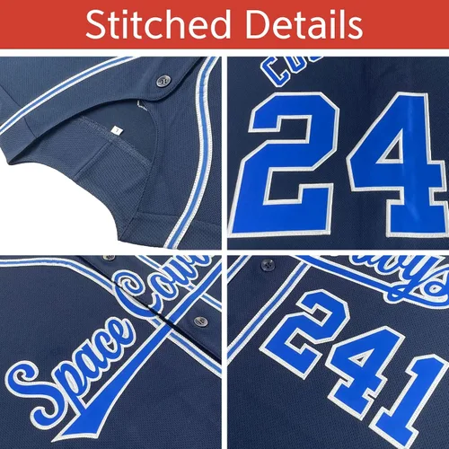 Miniatura 3 de Camisetas de béisbol en blanco personalizadas con botones y uniformes deportivos personalizados para hombresmujeresniños
