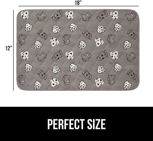 Miniatura 9 de GORILLA GRIP - Almohadillas lavables para cachorros, 18x12, alfombrilla antideslizante para jaula de perros, almohadilla impermeable de tela