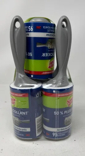 Scotch Brite - Rodillo de pelusa 3M, 50% adhesivo, 5 unidades, 95 hojas (hoja 475), 475 unidades