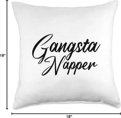 Miniatura 4 de Funny Cloths Humor Sarcástico Novedad Regalos Gangster Napper Funny Gangsta Hip Hop Almohada Humor para dormir, 15.7 x 15.7 in, multicolor