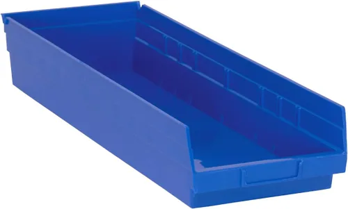 Miniatura 14 de Quantum Storage QSB114 - Contenedores de plástico anidables resistentes para farmacia, hospital y almacén, labio colgante y 7 ranuras divisoras