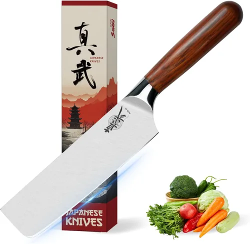 Miniatura 8 de Cuchillo de chef de 8 pulgadas, cuchillo de cocina alemán de acero inoxidable de alto carbono con mango blanco ergonómico, cuchillo de cocina