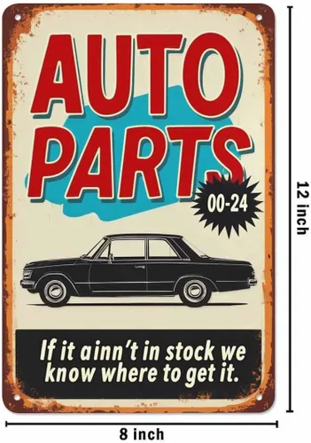 Miniatura 2 de AOYEGO Letrero de lata de autopartes, para automóvil con letra If It Ain'T In Stock We Know Where to Get It de metal vintage para cafeterías, bares