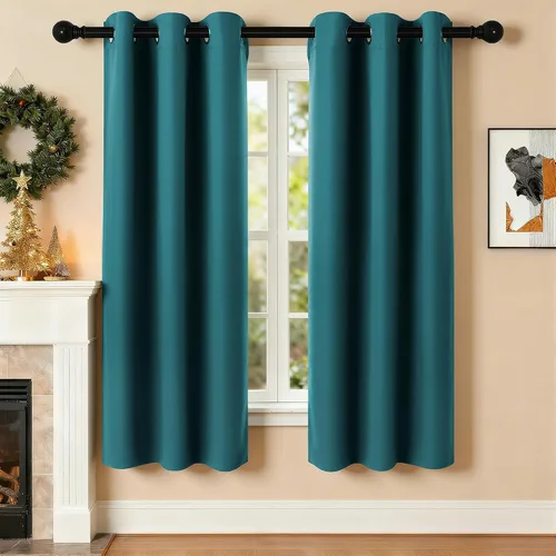 Miniatura 119 de Cortinas de oscurecimiento de habitación de 45 pulgadas de largo para dormitorio y sala de estar, cortinas térmicas aislantes con ojales
