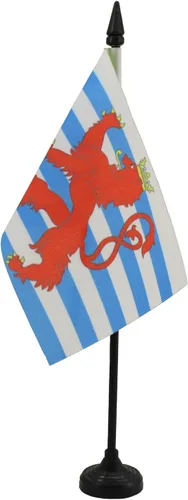 Miniatura 145 de United Kingdon Coat of arms Table Flag 5'' x 8'' - UK - British - England Desk Flag 21 x 14 cm - Black plastic stick and base - AZ FLAG Escudo