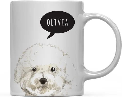Miniatura 43 de Andaz Press Taza de café personalizada de 11 onzas para perro, Shih Tzu Shorter Haired Up Close, paquete de 1 Shih Tzu pelo más corto personalizado