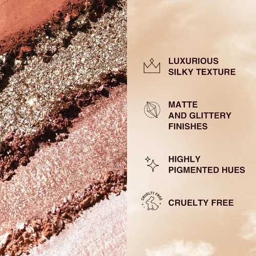 Miniatura 11 de SELESTIA BEAUTY Paleta de sombra de ojos de maquillaje Mother of Lights - 12 tonos mezclables con acabados mate y brillante - Paleta de sombras